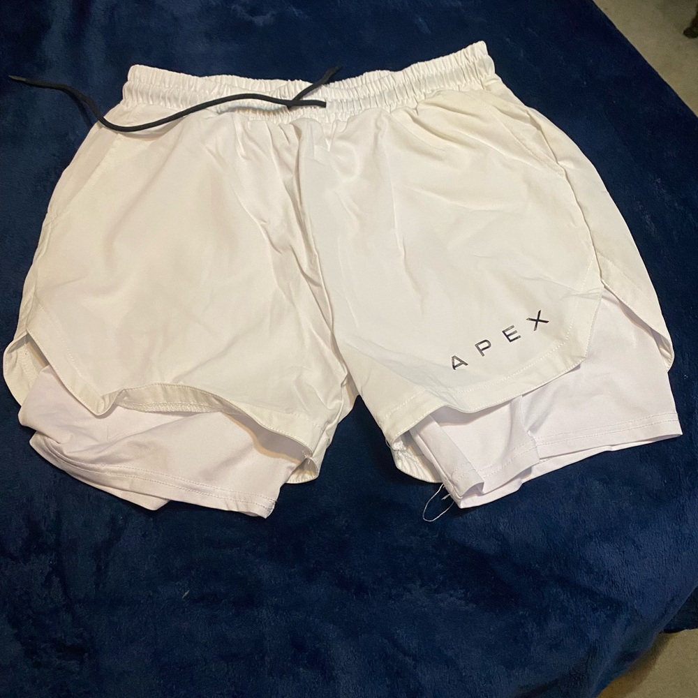 Apex Men's White Athletic Shorts